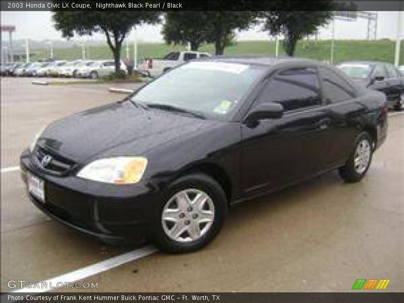 Nighthawk Black Pearl / Black 2003 Honda Civic LX Coupe