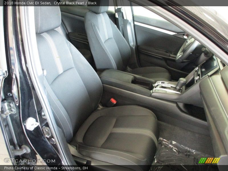 Crystal Black Pearl / Black 2018 Honda Civic EX Sedan