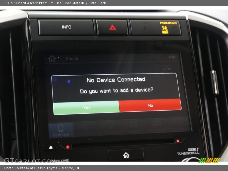 Ice Silver Metallic / Slate Black 2019 Subaru Ascent Premium