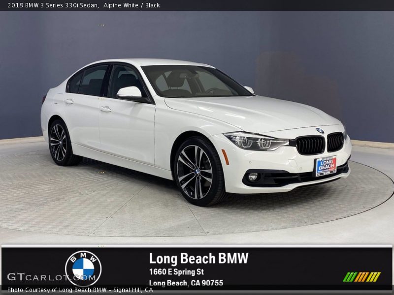 Alpine White / Black 2018 BMW 3 Series 330i Sedan