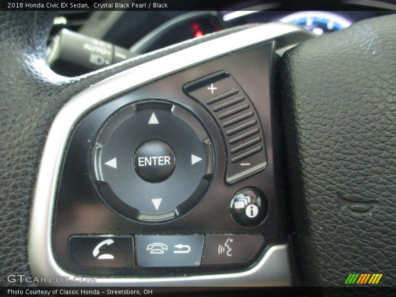 Crystal Black Pearl / Black 2018 Honda Civic EX Sedan