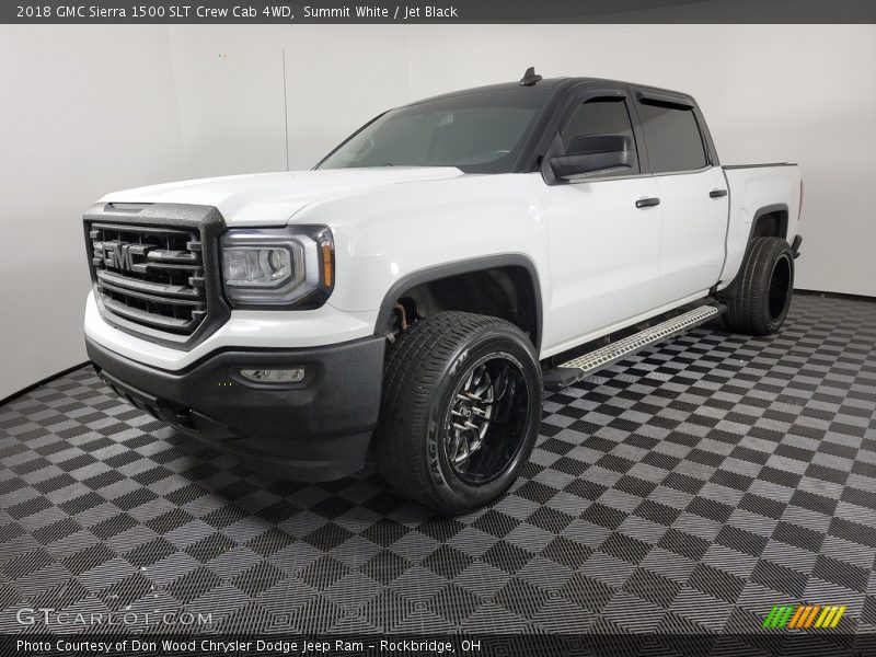 Summit White / Jet Black 2018 GMC Sierra 1500 SLT Crew Cab 4WD
