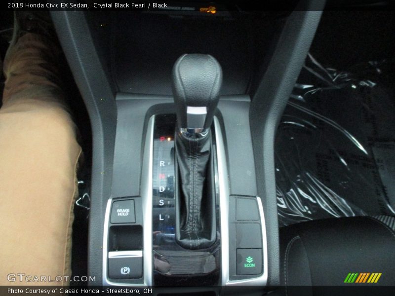 Crystal Black Pearl / Black 2018 Honda Civic EX Sedan