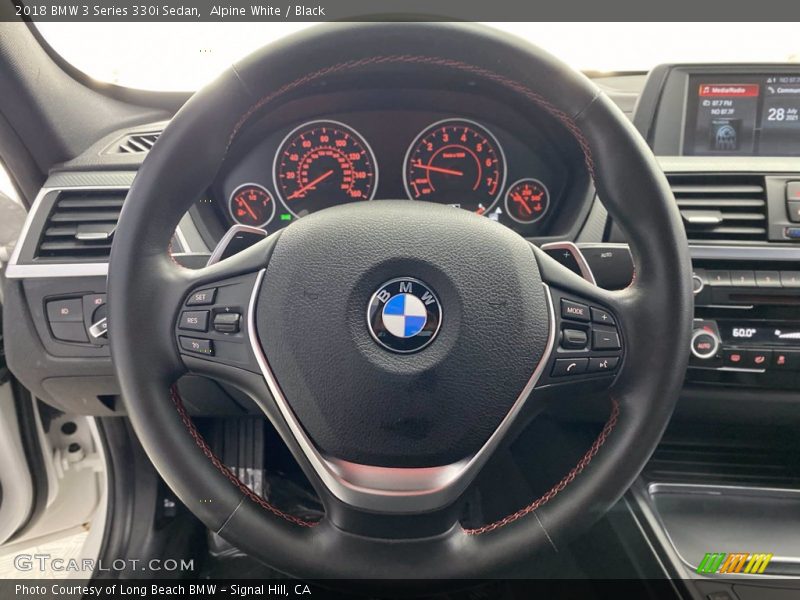 Alpine White / Black 2018 BMW 3 Series 330i Sedan
