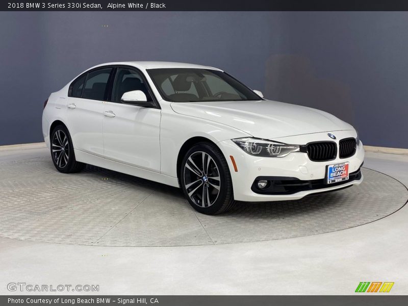 Alpine White / Black 2018 BMW 3 Series 330i Sedan