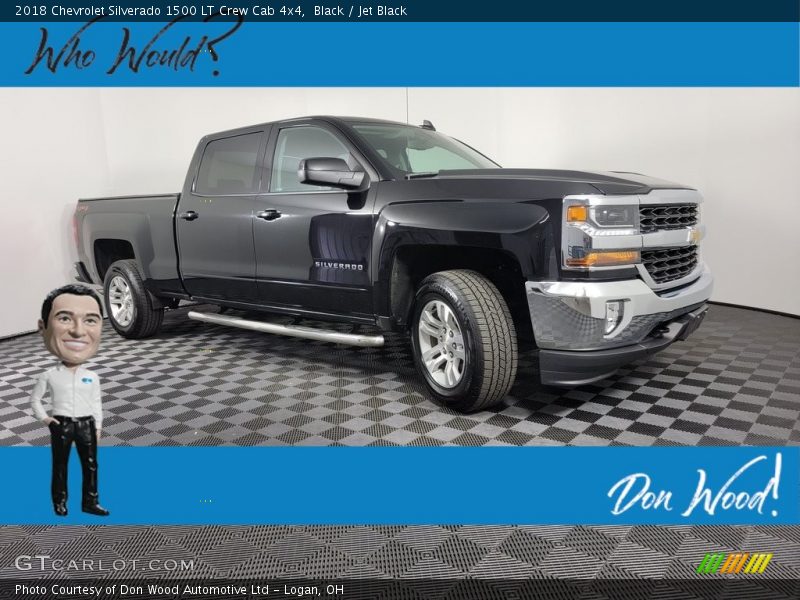 Black / Jet Black 2018 Chevrolet Silverado 1500 LT Crew Cab 4x4