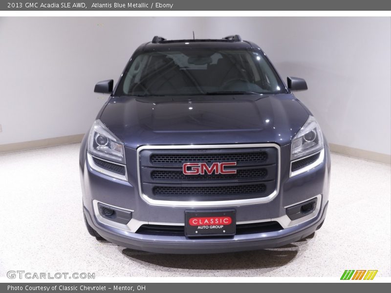 Atlantis Blue Metallic / Ebony 2013 GMC Acadia SLE AWD