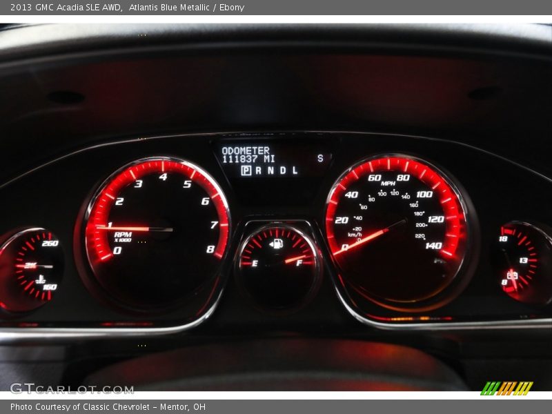 Atlantis Blue Metallic / Ebony 2013 GMC Acadia SLE AWD