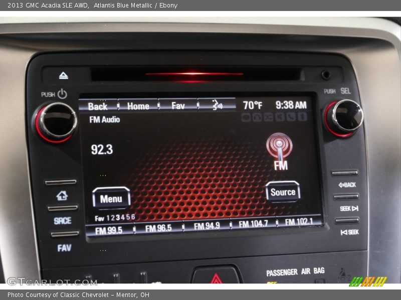 Atlantis Blue Metallic / Ebony 2013 GMC Acadia SLE AWD