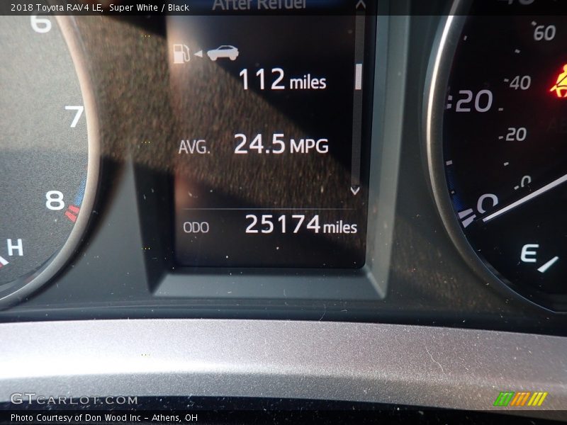 Super White / Black 2018 Toyota RAV4 LE