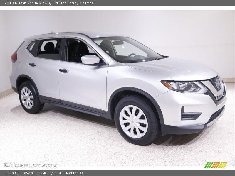 Brilliant Silver / Charcoal 2018 Nissan Rogue S AWD