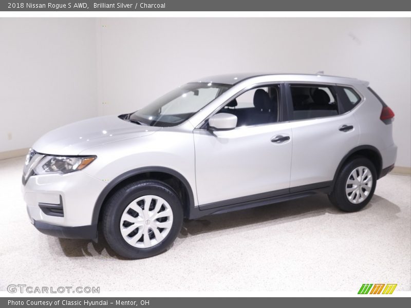 Brilliant Silver / Charcoal 2018 Nissan Rogue S AWD