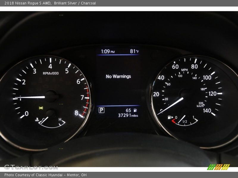 Brilliant Silver / Charcoal 2018 Nissan Rogue S AWD
