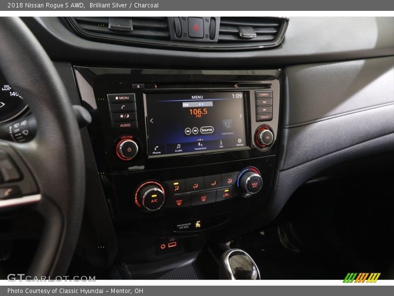 Brilliant Silver / Charcoal 2018 Nissan Rogue S AWD