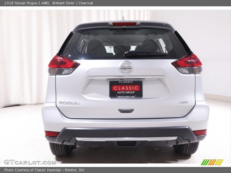 Brilliant Silver / Charcoal 2018 Nissan Rogue S AWD