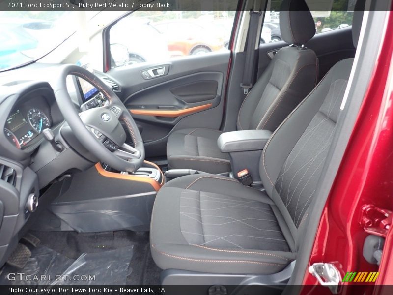 Front Seat of 2021 EcoSport SE