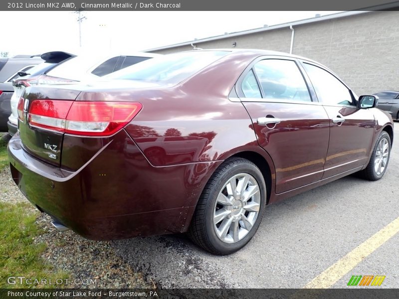 Cinnamon Metallic / Dark Charcoal 2012 Lincoln MKZ AWD