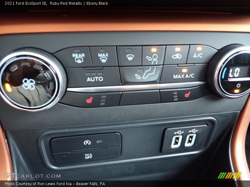Controls of 2021 EcoSport SE