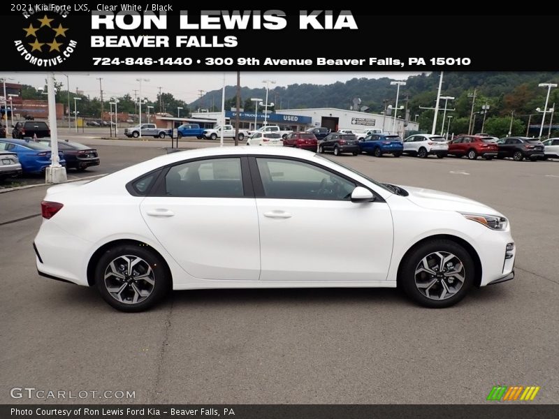 Clear White / Black 2021 Kia Forte LXS