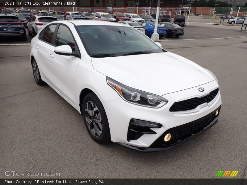 Clear White / Black 2021 Kia Forte LXS