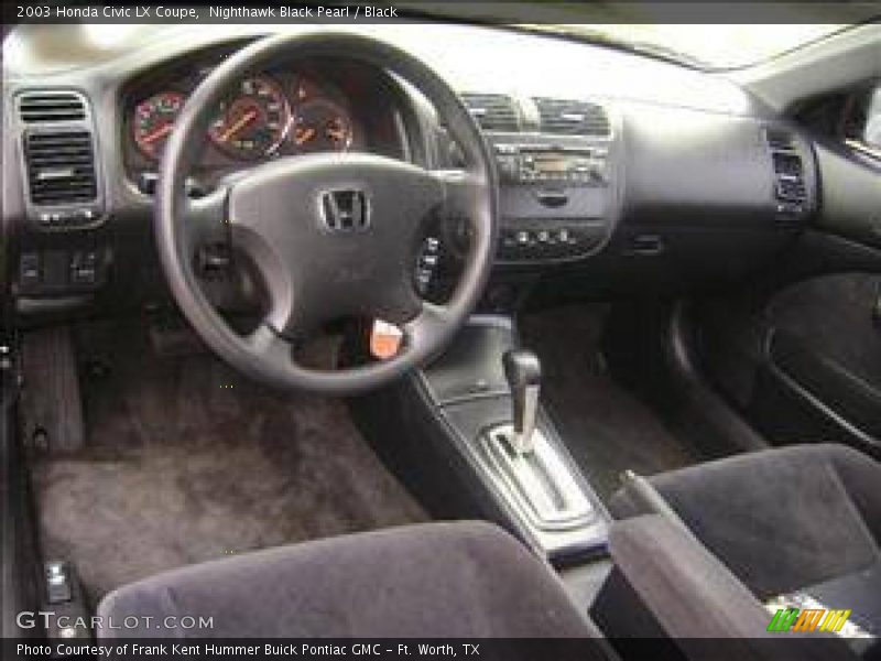 Nighthawk Black Pearl / Black 2003 Honda Civic LX Coupe