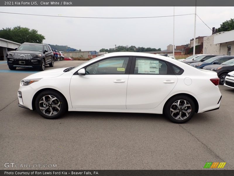 Clear White / Black 2021 Kia Forte LXS