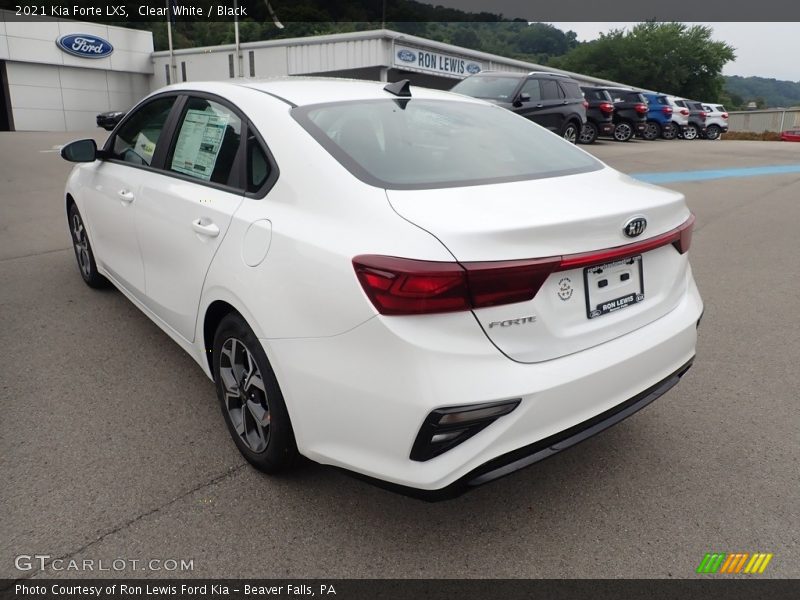 Clear White / Black 2021 Kia Forte LXS