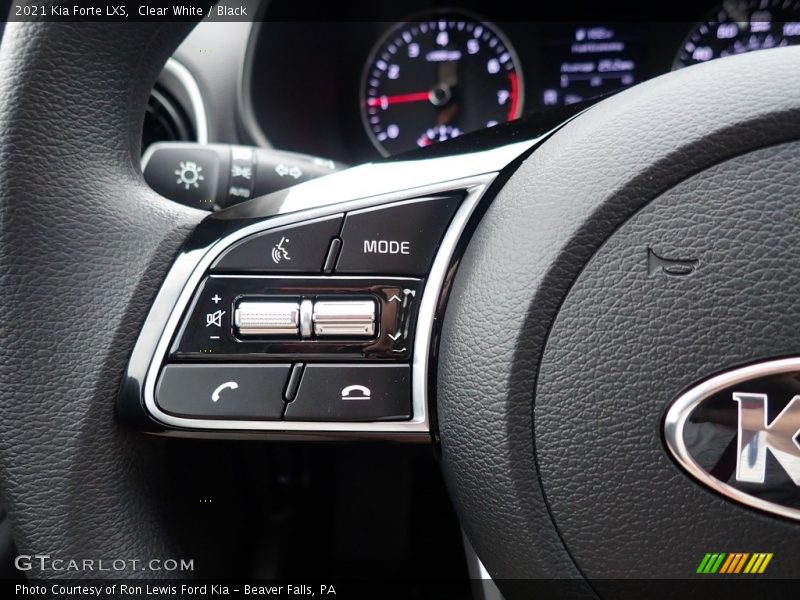 Clear White / Black 2021 Kia Forte LXS