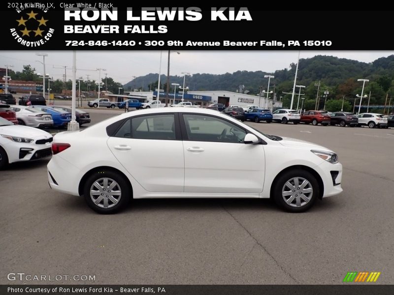 Clear White / Black 2021 Kia Rio LX