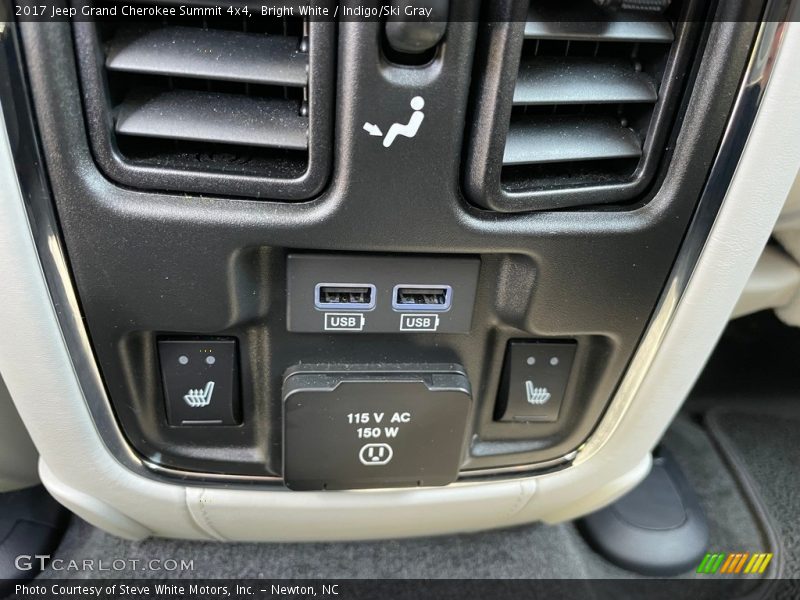 Bright White / Indigo/Ski Gray 2017 Jeep Grand Cherokee Summit 4x4