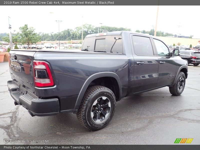 Maximum Steel Metallic / Black/Red 2019 Ram 1500 Rebel Crew Cab 4x4