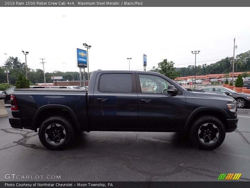 Maximum Steel Metallic / Black/Red 2019 Ram 1500 Rebel Crew Cab 4x4