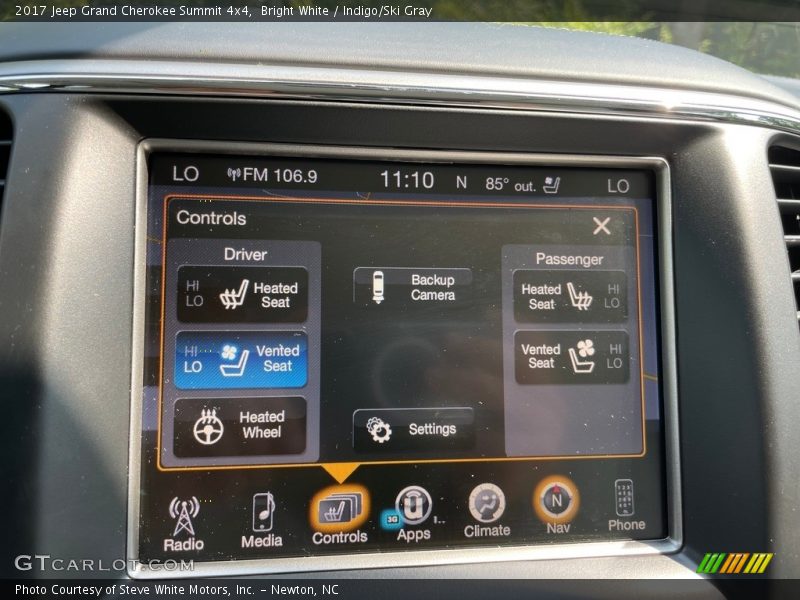 Bright White / Indigo/Ski Gray 2017 Jeep Grand Cherokee Summit 4x4