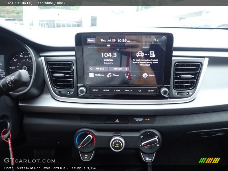 Clear White / Black 2021 Kia Rio LX