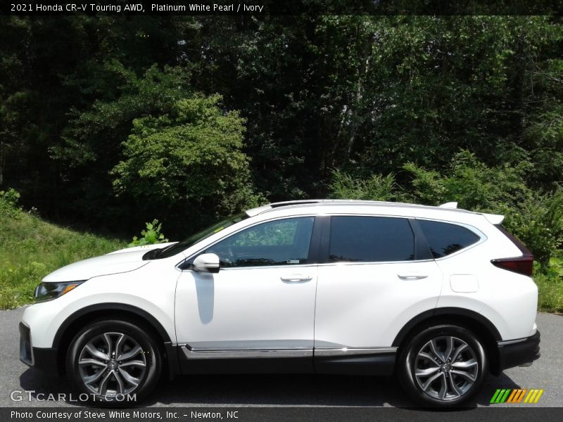 Platinum White Pearl / Ivory 2021 Honda CR-V Touring AWD