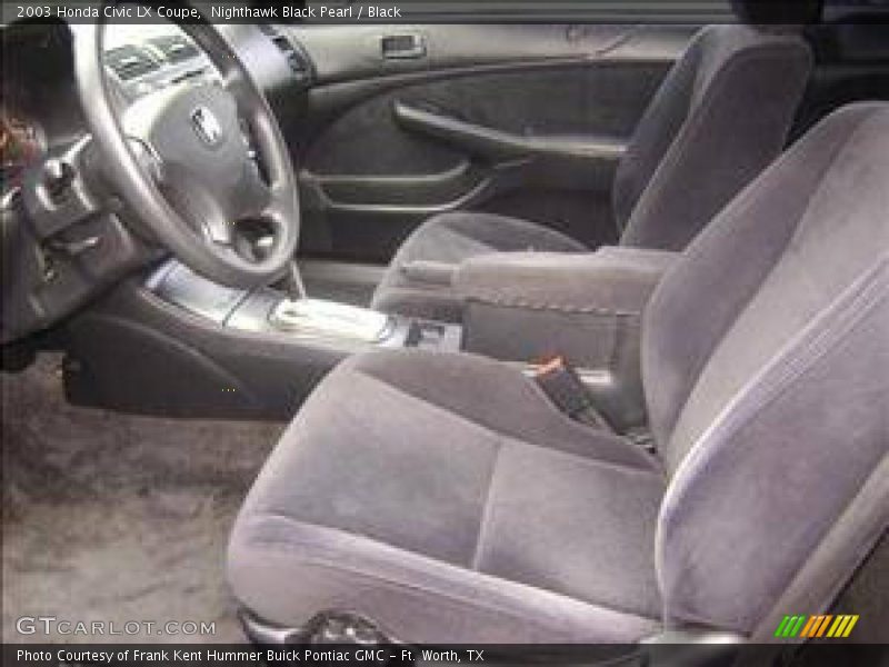 Nighthawk Black Pearl / Black 2003 Honda Civic LX Coupe