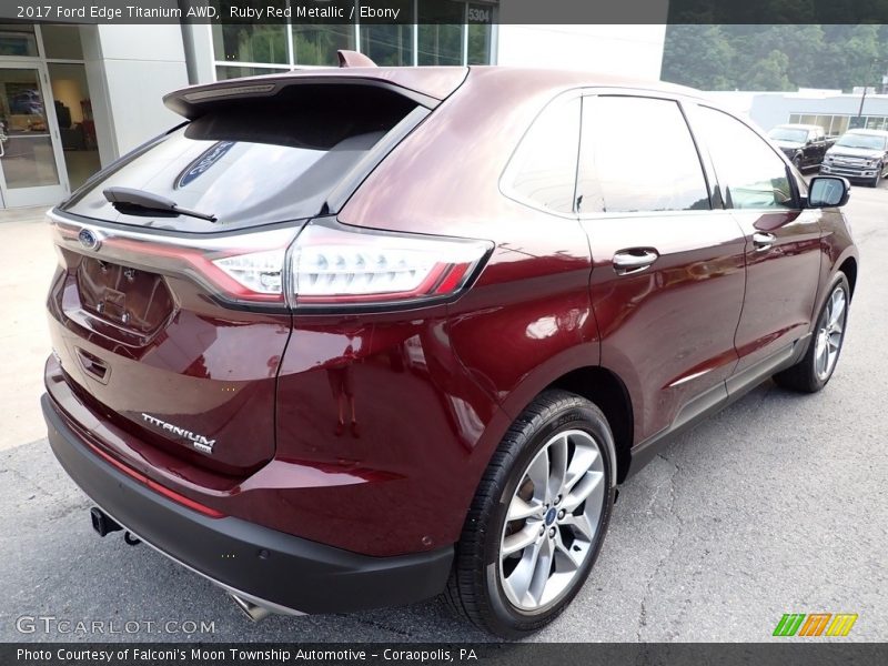 Ruby Red Metallic / Ebony 2017 Ford Edge Titanium AWD