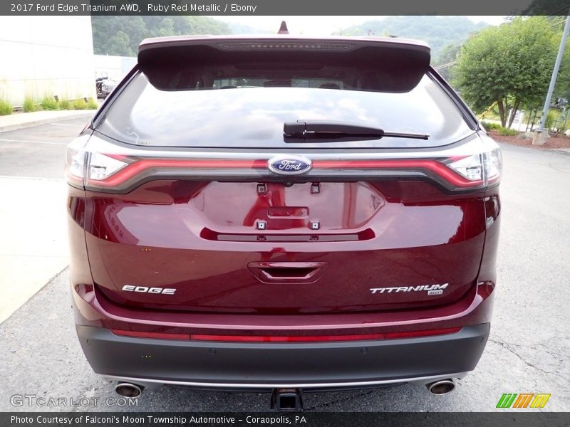 Ruby Red Metallic / Ebony 2017 Ford Edge Titanium AWD