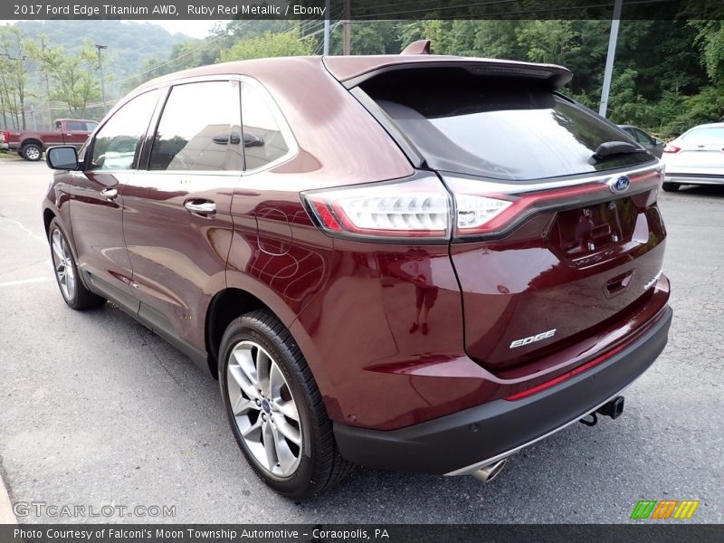 Ruby Red Metallic / Ebony 2017 Ford Edge Titanium AWD