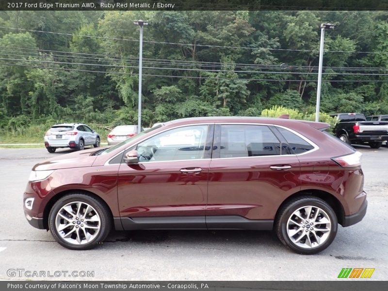 Ruby Red Metallic / Ebony 2017 Ford Edge Titanium AWD