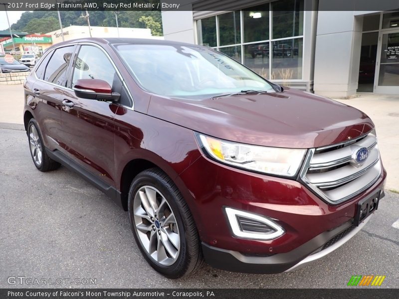 Ruby Red Metallic / Ebony 2017 Ford Edge Titanium AWD