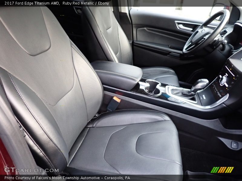 Ruby Red Metallic / Ebony 2017 Ford Edge Titanium AWD