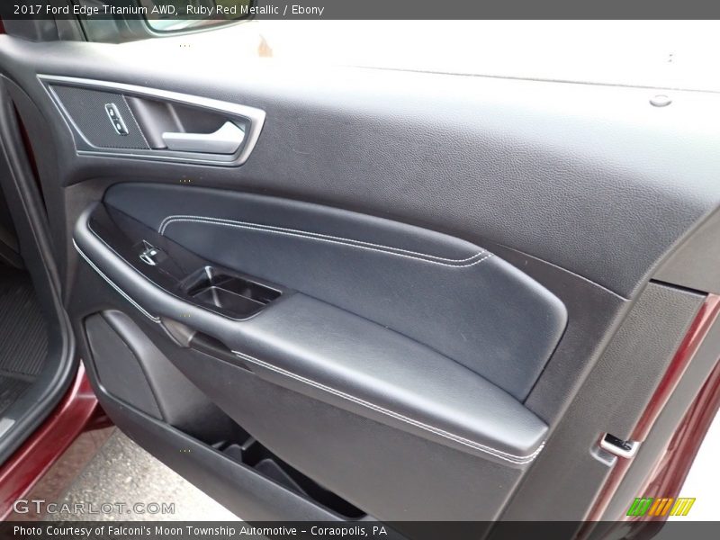 Ruby Red Metallic / Ebony 2017 Ford Edge Titanium AWD
