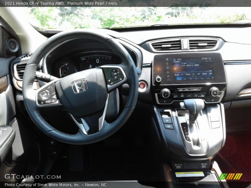 Platinum White Pearl / Ivory 2021 Honda CR-V Touring AWD