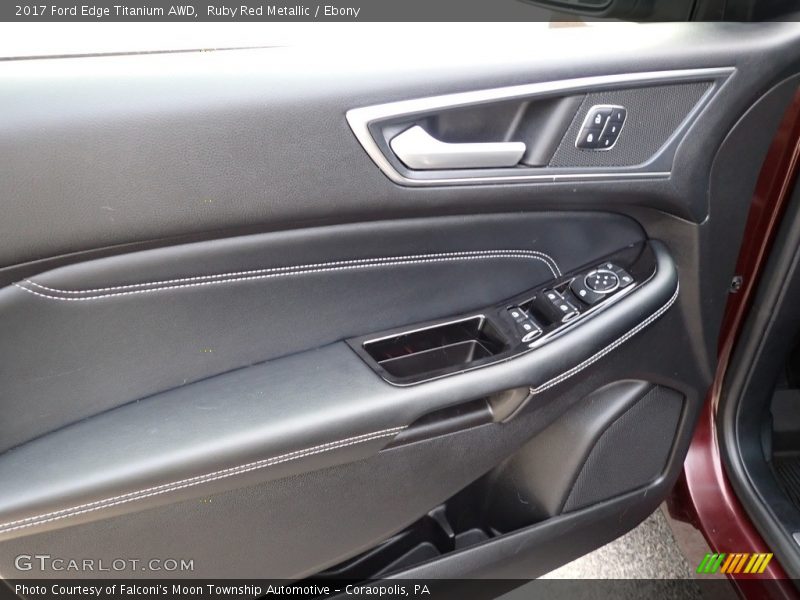 Ruby Red Metallic / Ebony 2017 Ford Edge Titanium AWD