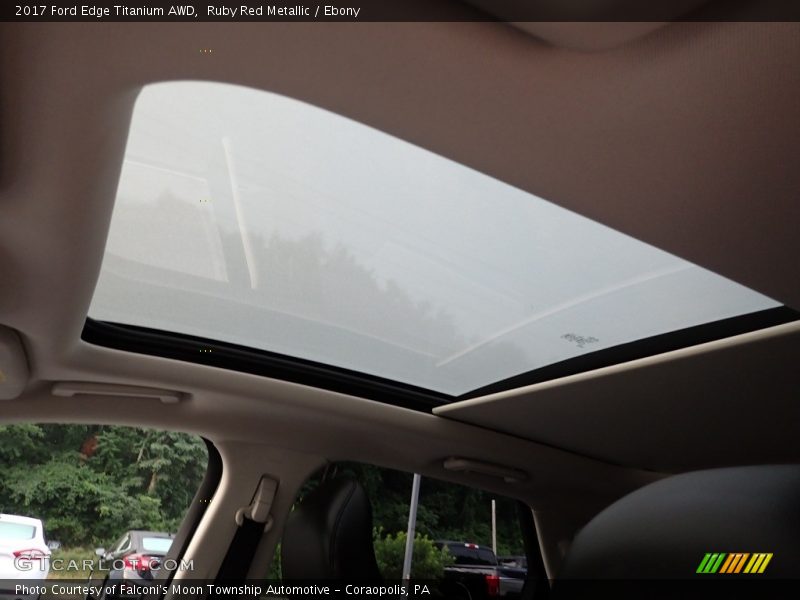 Ruby Red Metallic / Ebony 2017 Ford Edge Titanium AWD