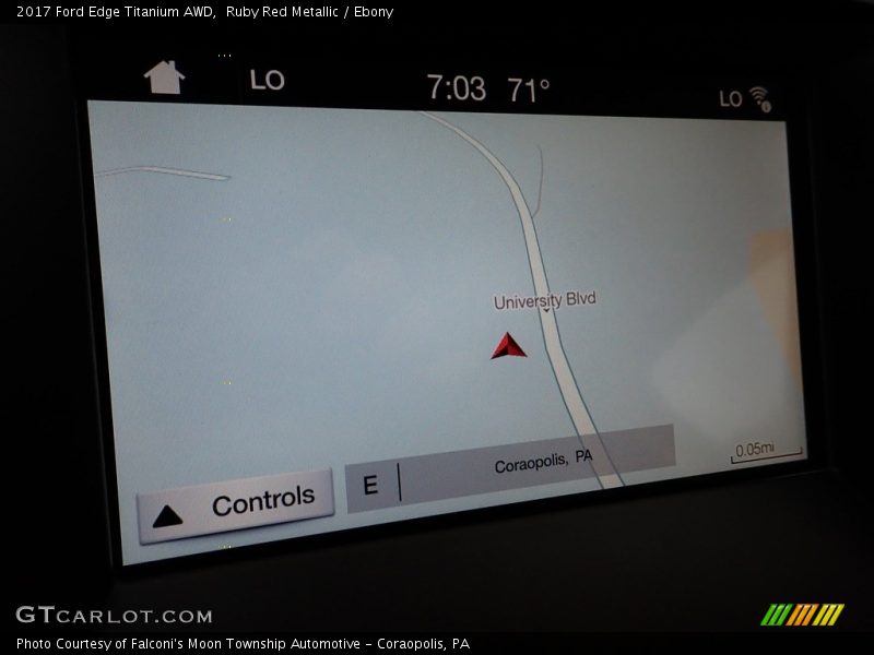 Ruby Red Metallic / Ebony 2017 Ford Edge Titanium AWD