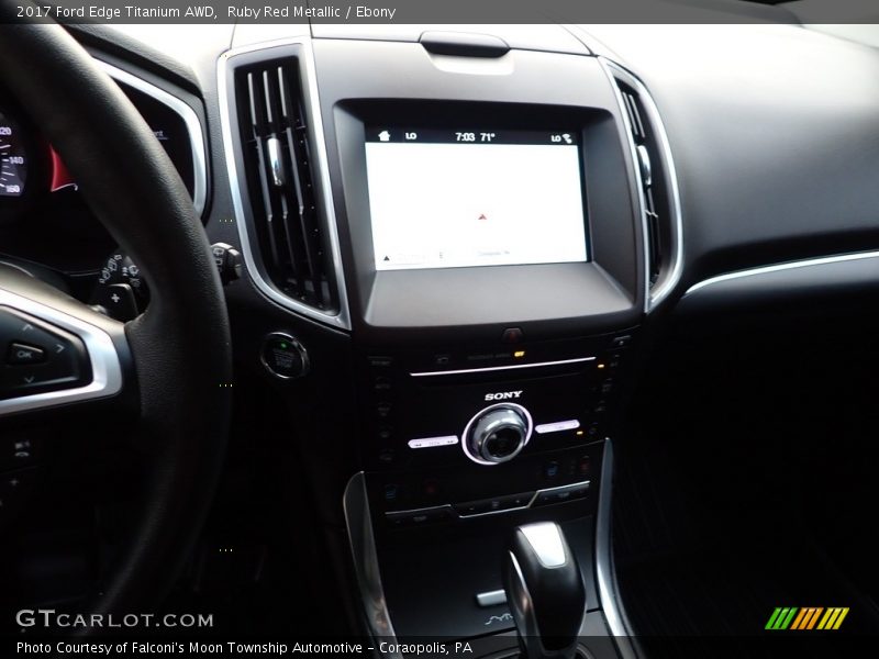 Ruby Red Metallic / Ebony 2017 Ford Edge Titanium AWD
