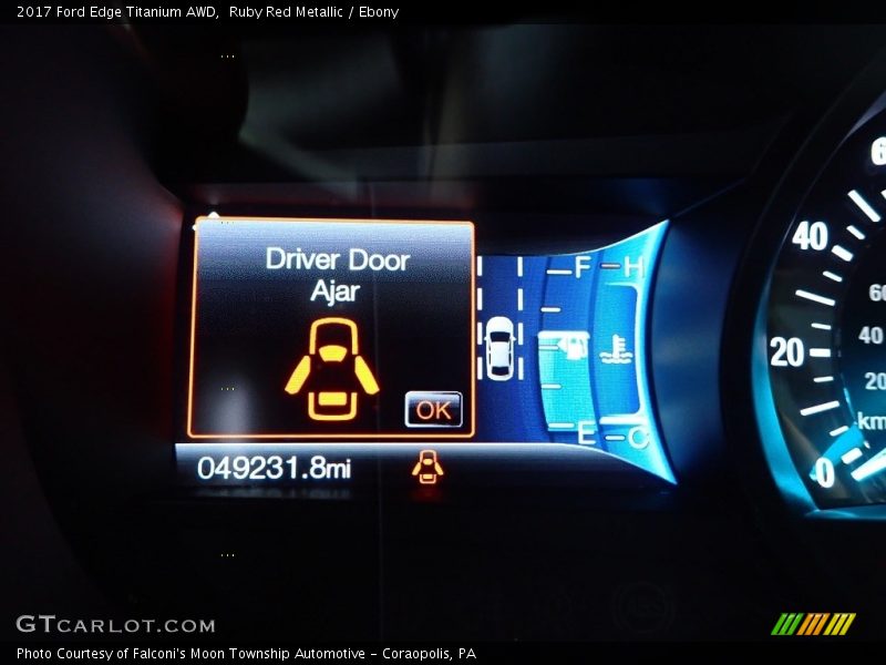 Ruby Red Metallic / Ebony 2017 Ford Edge Titanium AWD