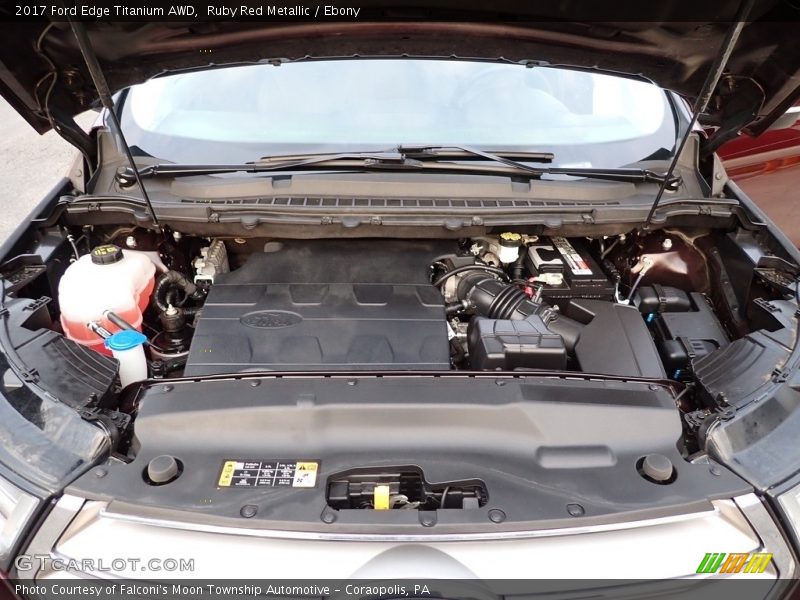 Ruby Red Metallic / Ebony 2017 Ford Edge Titanium AWD